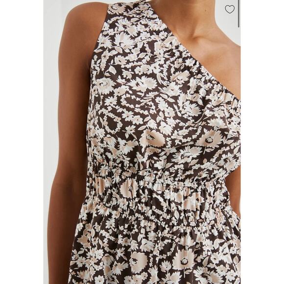 Rails Selani One Shoulder Midi Dress Russet Floral Size Large - Picture 4 of 11
